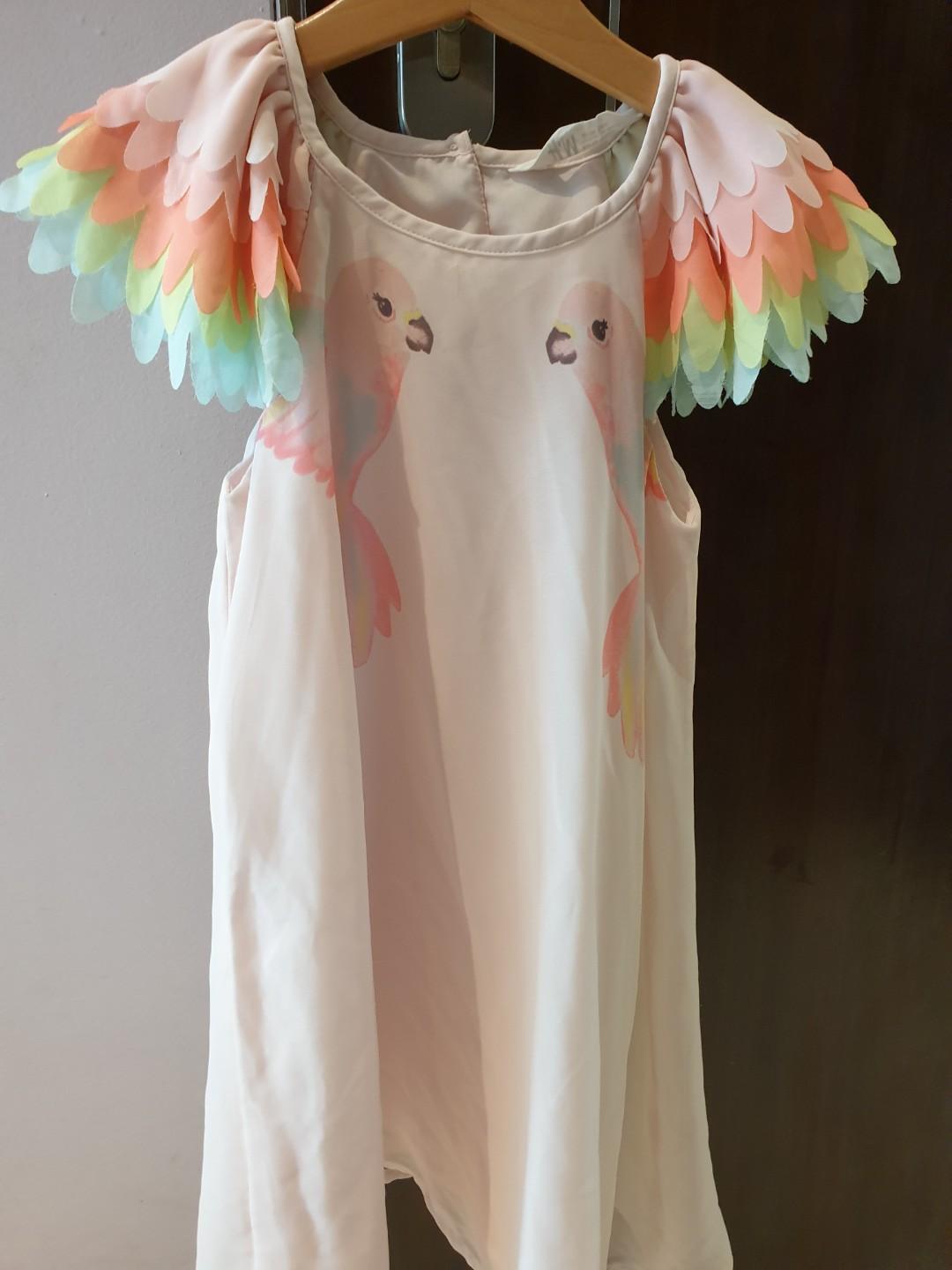 H M parrot sleeve dress