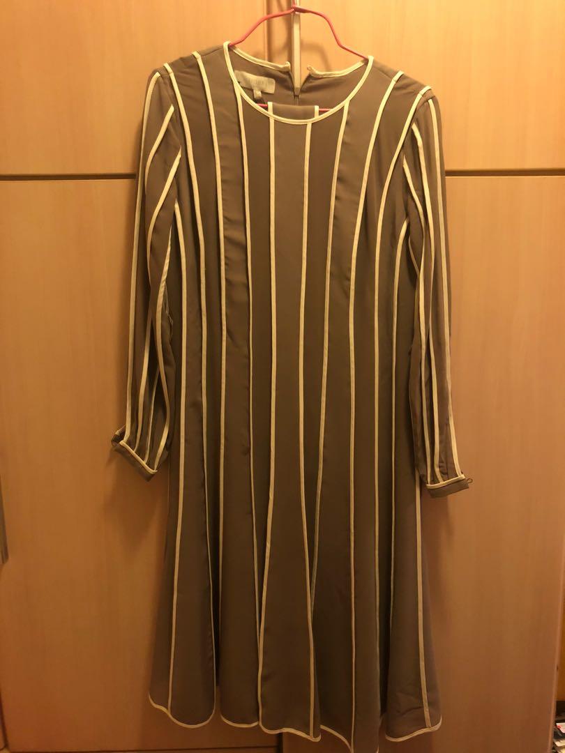 Hobbs Rosemond Dress Porcini Ivory UK size 8