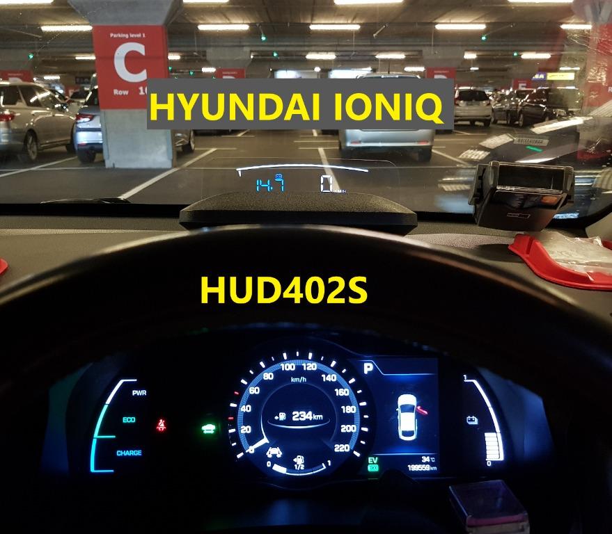 woestenij Symfonie Lee Hyundai Ioniq HUD Head Up Display OBD OBD2 Gauge H402S, Car Accessories,  Accessories on Carousell