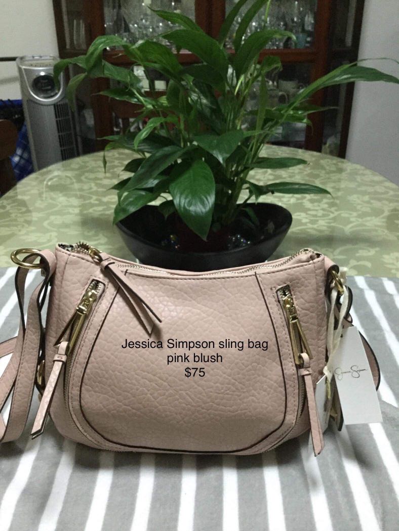 Jessica Simpson Bag Women S Fashion Bags Wallets Sling Bags On Carousell Blush pink and off white bag. carousell