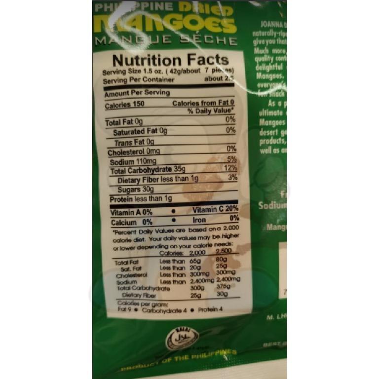 Joanna Philippine Dried Mangoes (3 x 100 g), Food & Drinks, Local Eats