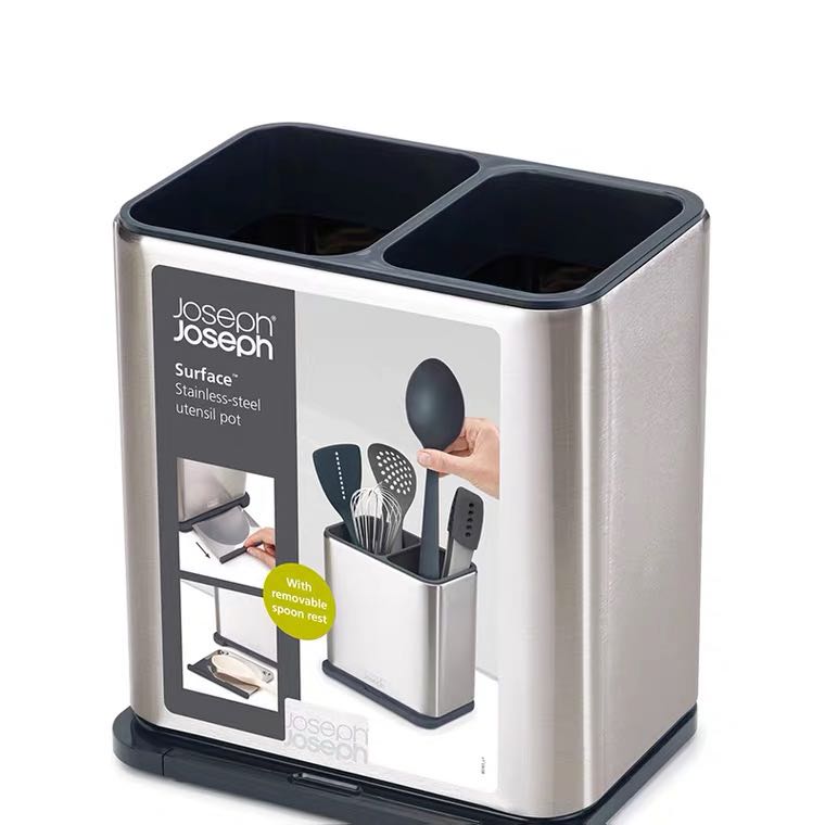 Joseph &Joseph Surface stainless steel utensil pot, Furniture & Home