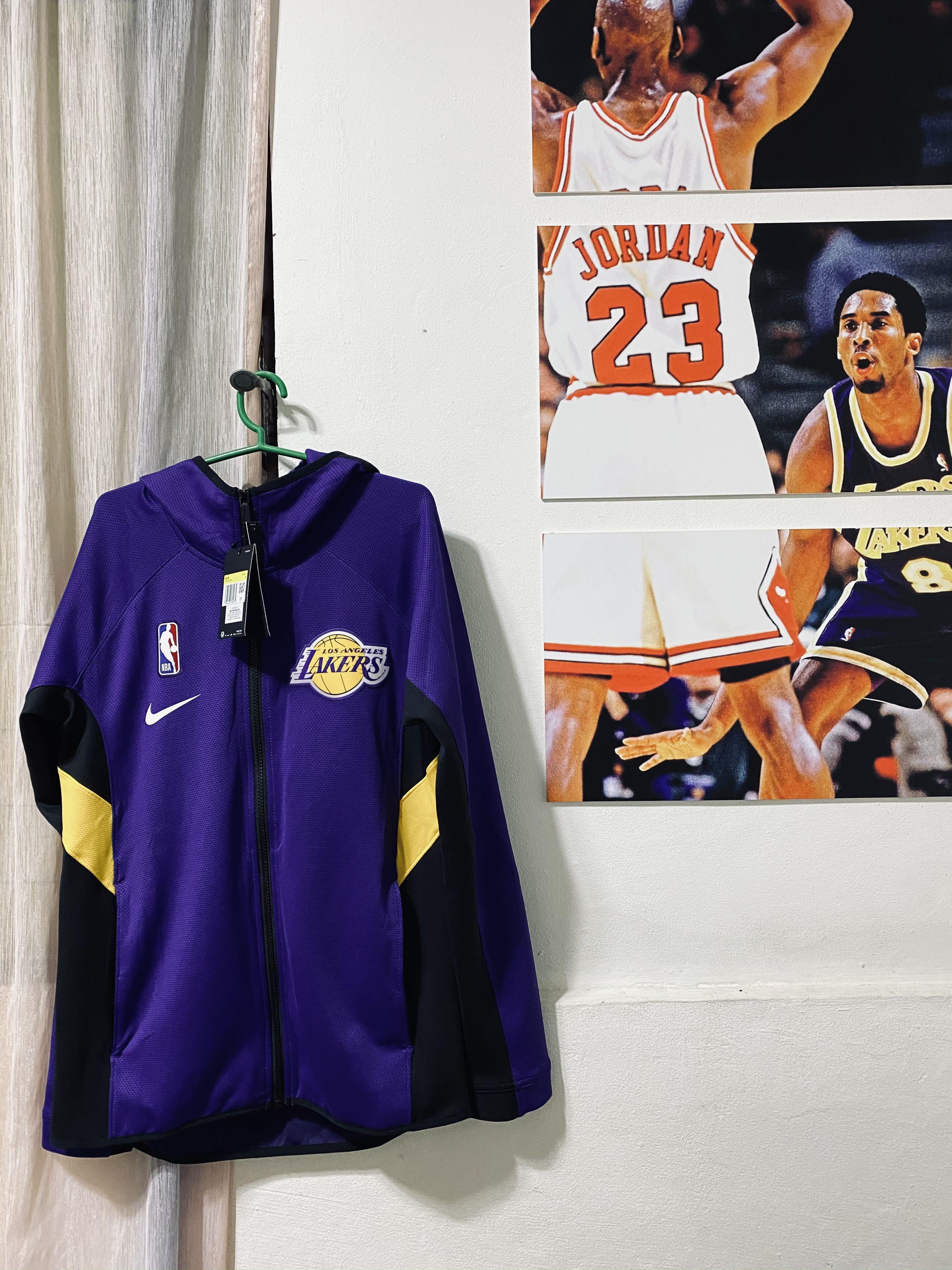 lakers nike warm up hoodie