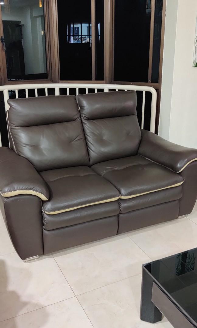 Leather 3 Seater Sofa Furniture Home, Leather Three Seater Sofa Bed