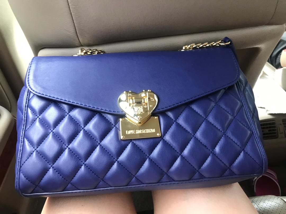 love moschino blue handbag