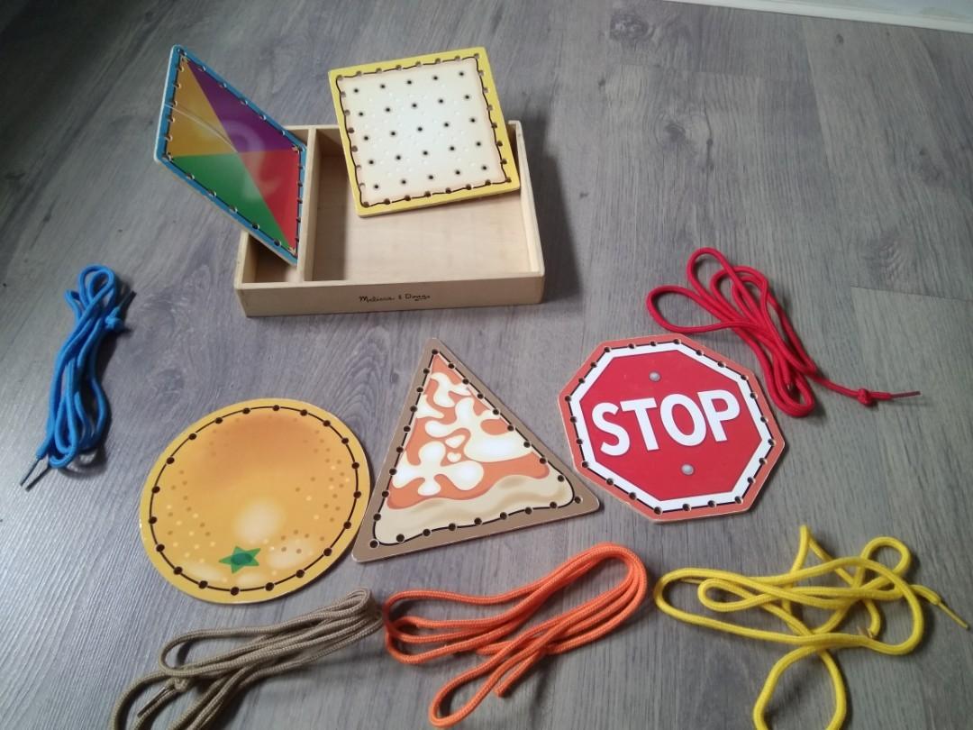 Melissa and doug lace and trace shapes new arrivals