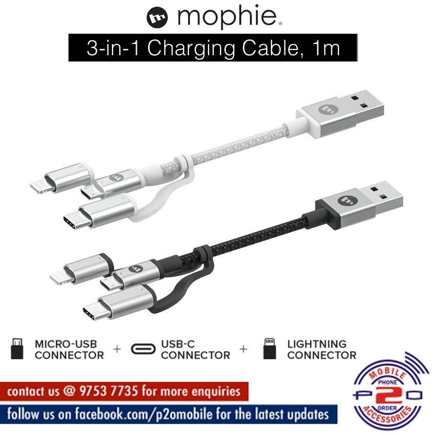 Mophie 3 in 1 charging cable sale
