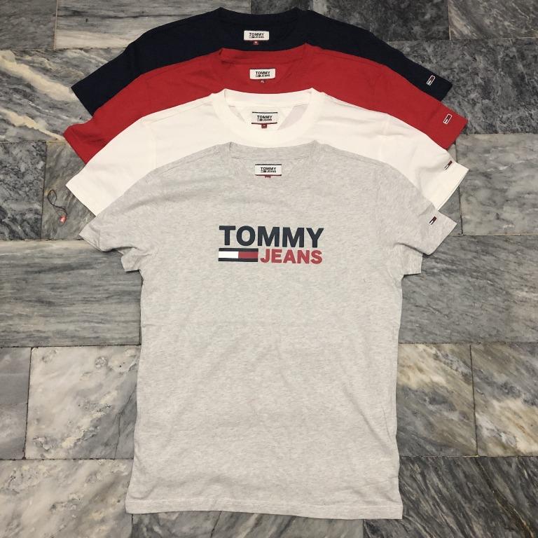 New Authentic Tommy Hilfiger Jeans T-Shirt, Men'S Fashion, Tops & Sets,  Tshirts & Polo Shirts On Carousell
