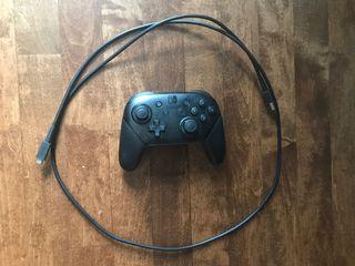 Nintendo switch pro controller and charging cable