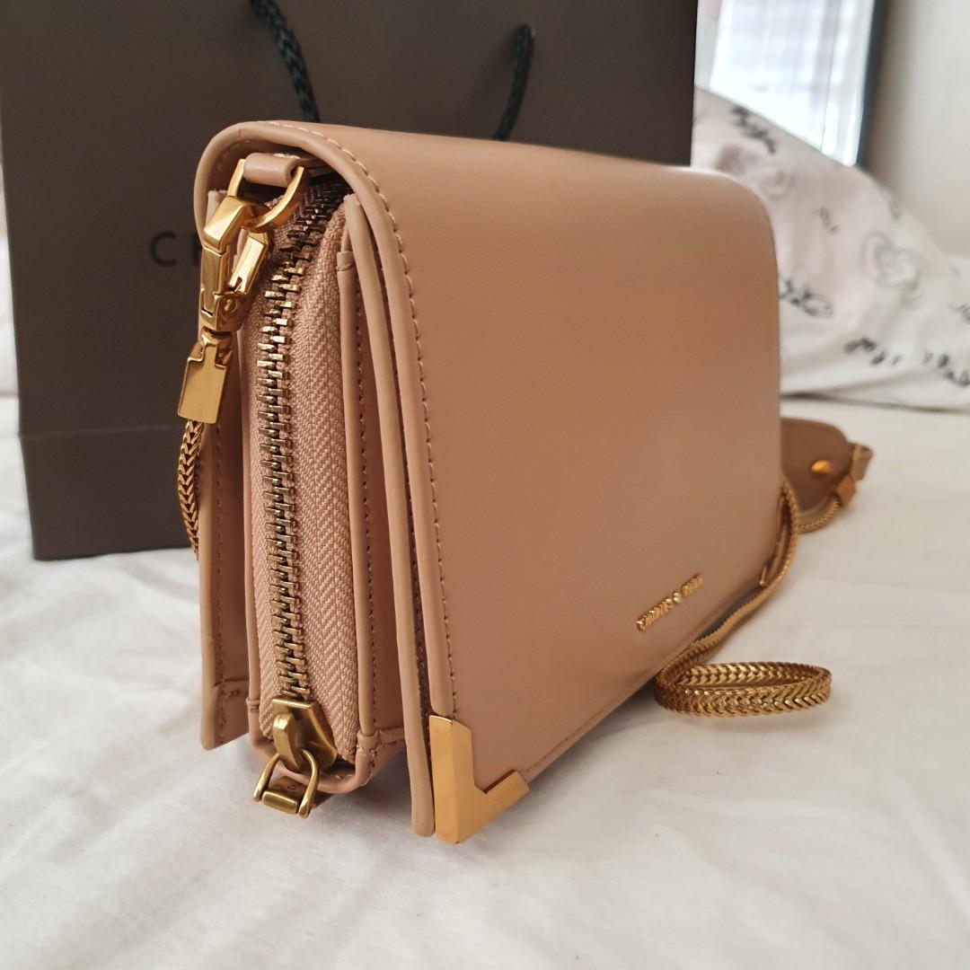 ORI Charles Keith Metallic Edge Crossbody Bag