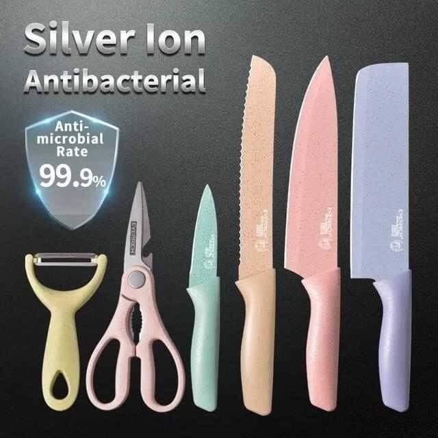 Pastel Kitchen Knife Set Home Furniture Home Tools And Accessories On Carousell Selecting the best kitchen knife set depends on several factors, including your budget, how you cook, and the amount of space in your kitchen. pastel kitchen knife set