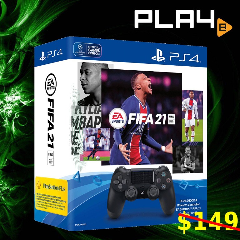 PS4 Dual Shock Black FIFA 21 Digital Game Bundle (1310344