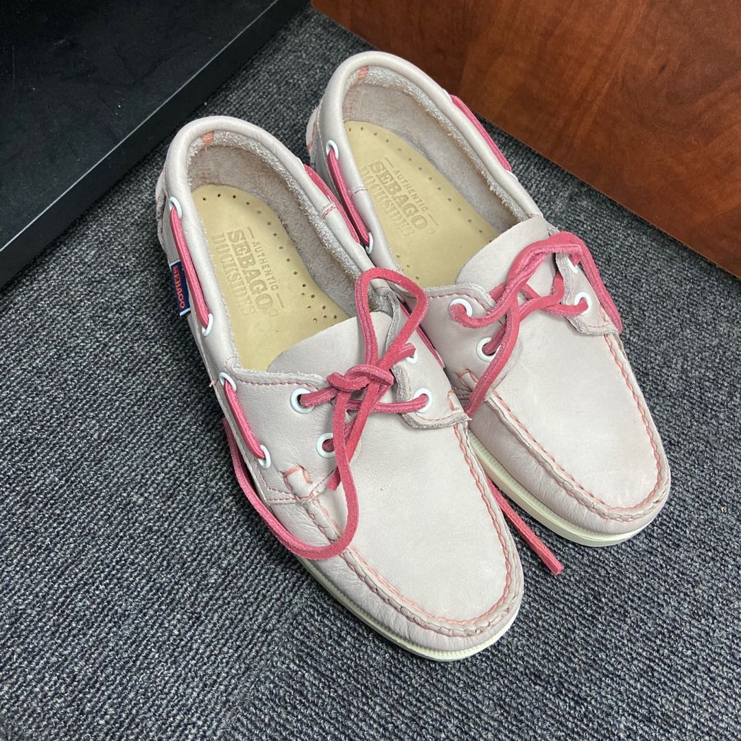 Sebago Pink Boat Shoes, Women's Fashion 