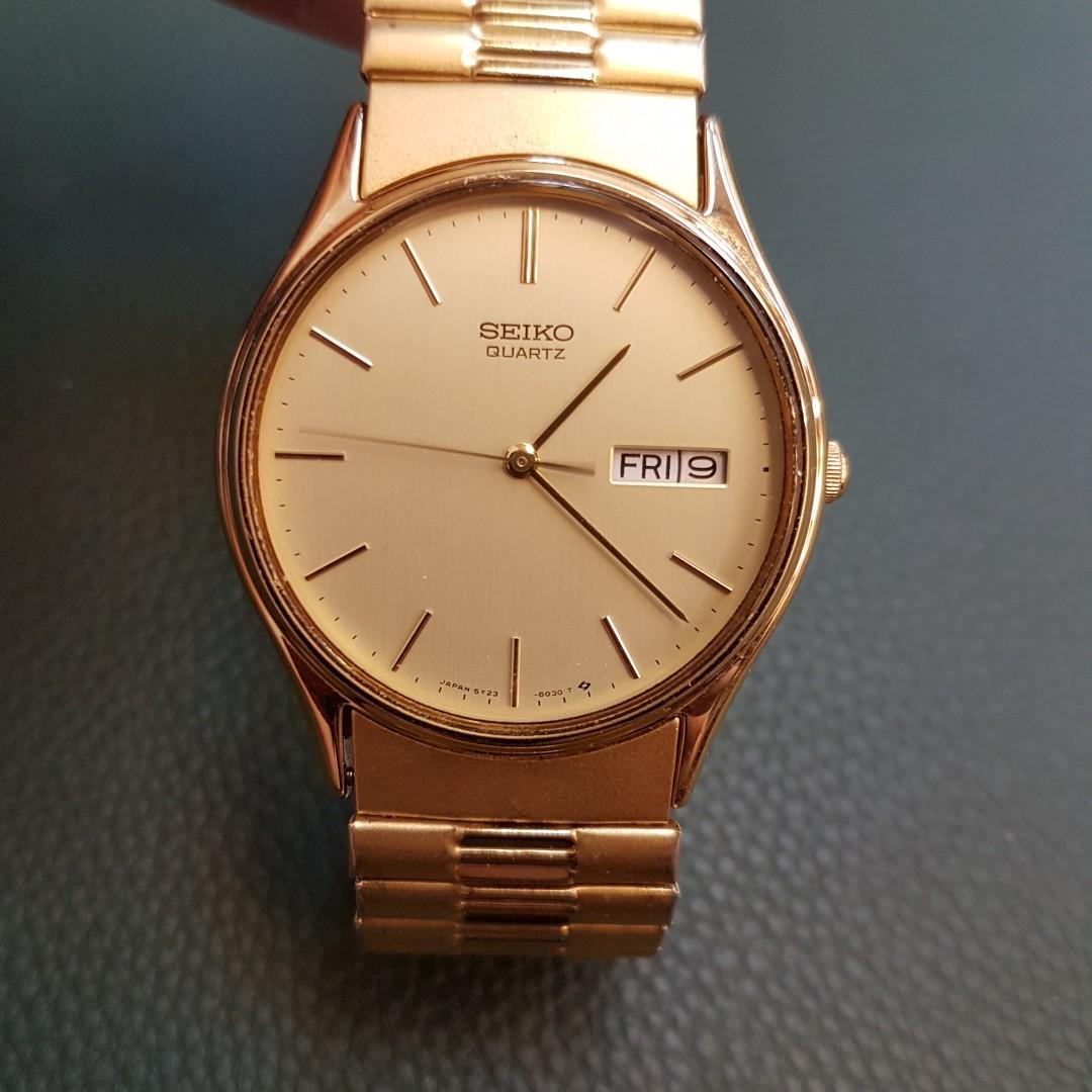 Seiko gold hotsell plated mens watch