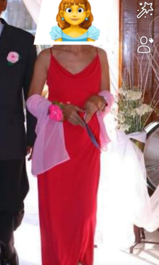 fuschia pink gown