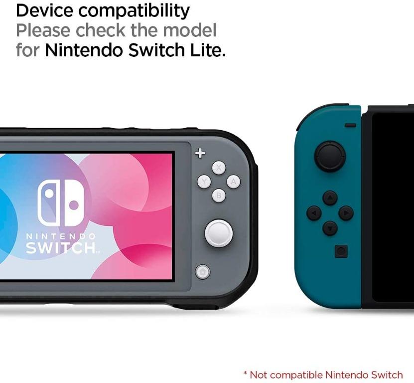 Spigen Rugged Armor Case for Nintendo Switch Lite (Category: Cases & Covers) located in Manila. Submitted by techsmartph (Listing ID 1040507782, Image 2). Description: * Sleek and timeless matte black layer with raised bumper guards * Added texture around control stations for enhanced grip * Transparent back shows off the original color of Nintendo Switch Lite * Includes a hand strap for a more controlled and drop-free experience * Only compatibl