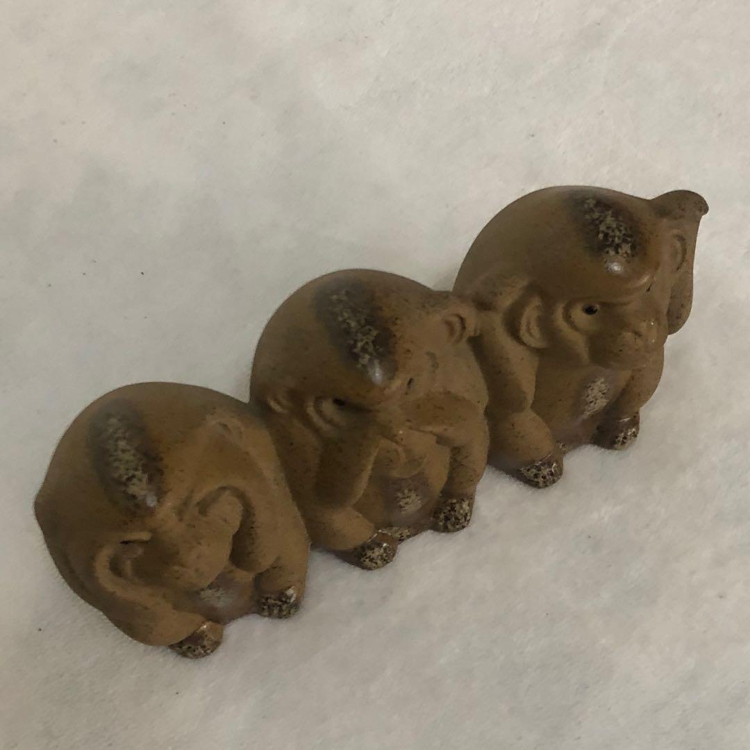 Three Wise Monkey Pottery Figurine (Category: Cleaning Tools & Supplies) located in Caloocan City. Submitted by yorstreasure (Listing ID 1040380470, Image 3). Description: Description: Three Wise Monkey Figurine Specifics: Preloved in excellent condition Payment: BPI, Gcash Follow us: FB-Yors Treasure Instagram: @yorstreasure .