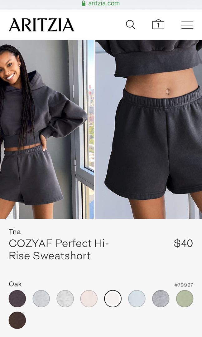 Tna high rise sweat short online