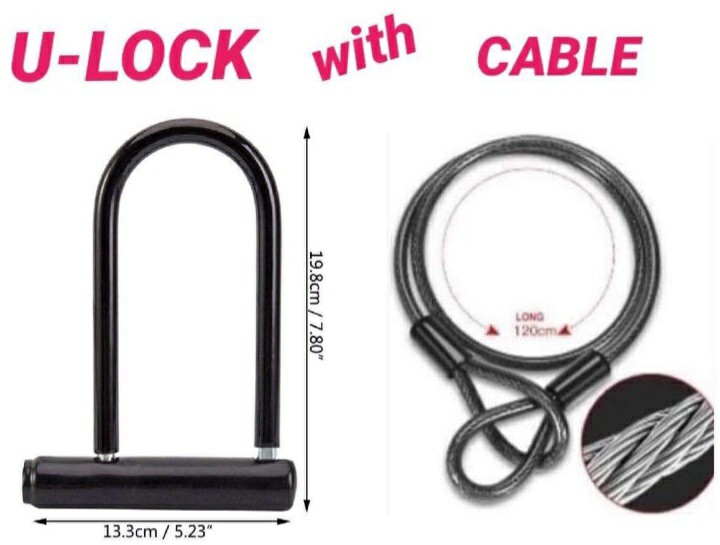 u lock with cable
