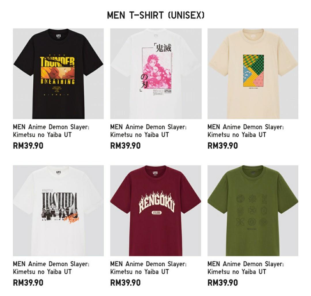 Uniqlo X Demon Slayer 2nd Wave Men S Fashion Clothes Tops On Carousell