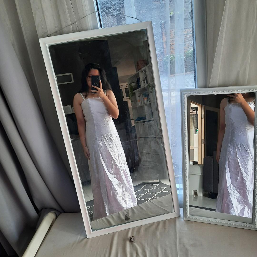 Vintage Simple Wedding Dress Fesyen Wanita Pakaian Wanita Gaun Rok Di Carousell