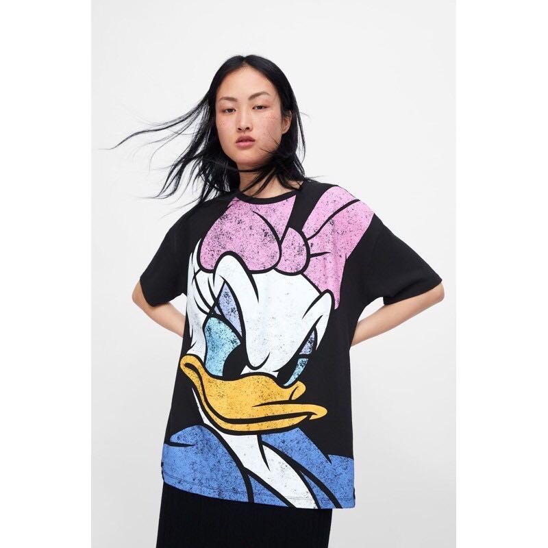 ZARA oversized shirt daisy donald duck 