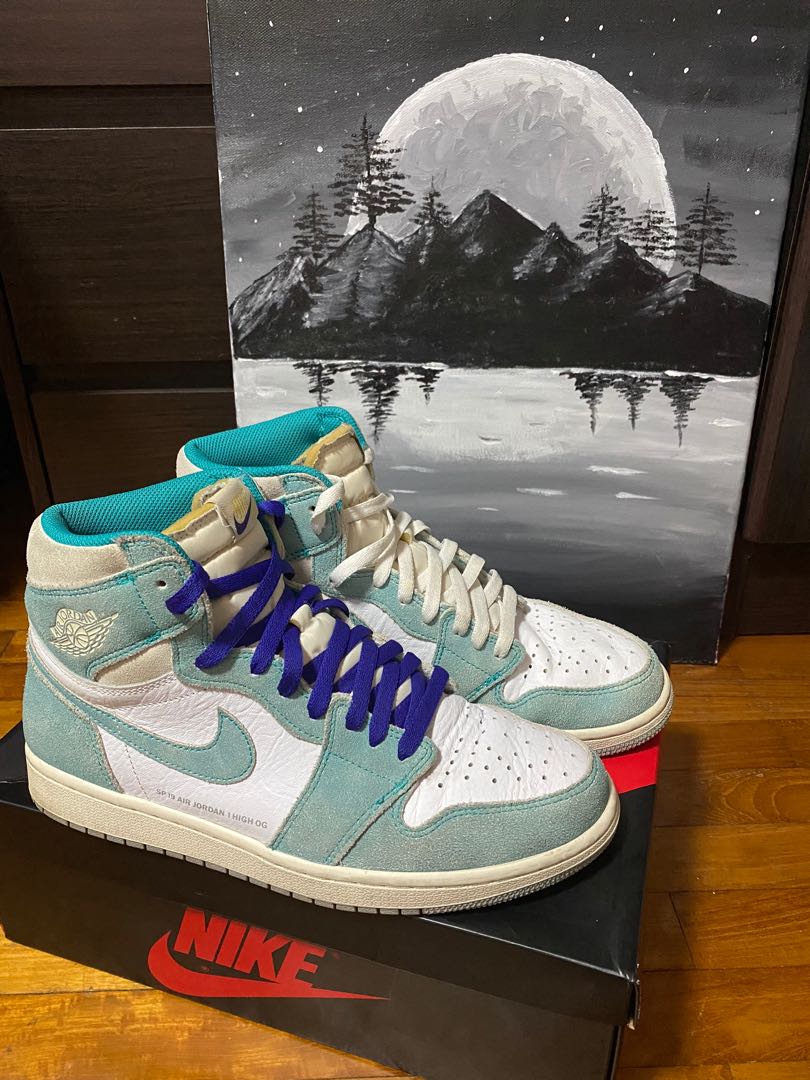 2019 Jordan 1 High Turbo Green used US10 Men s Fashion