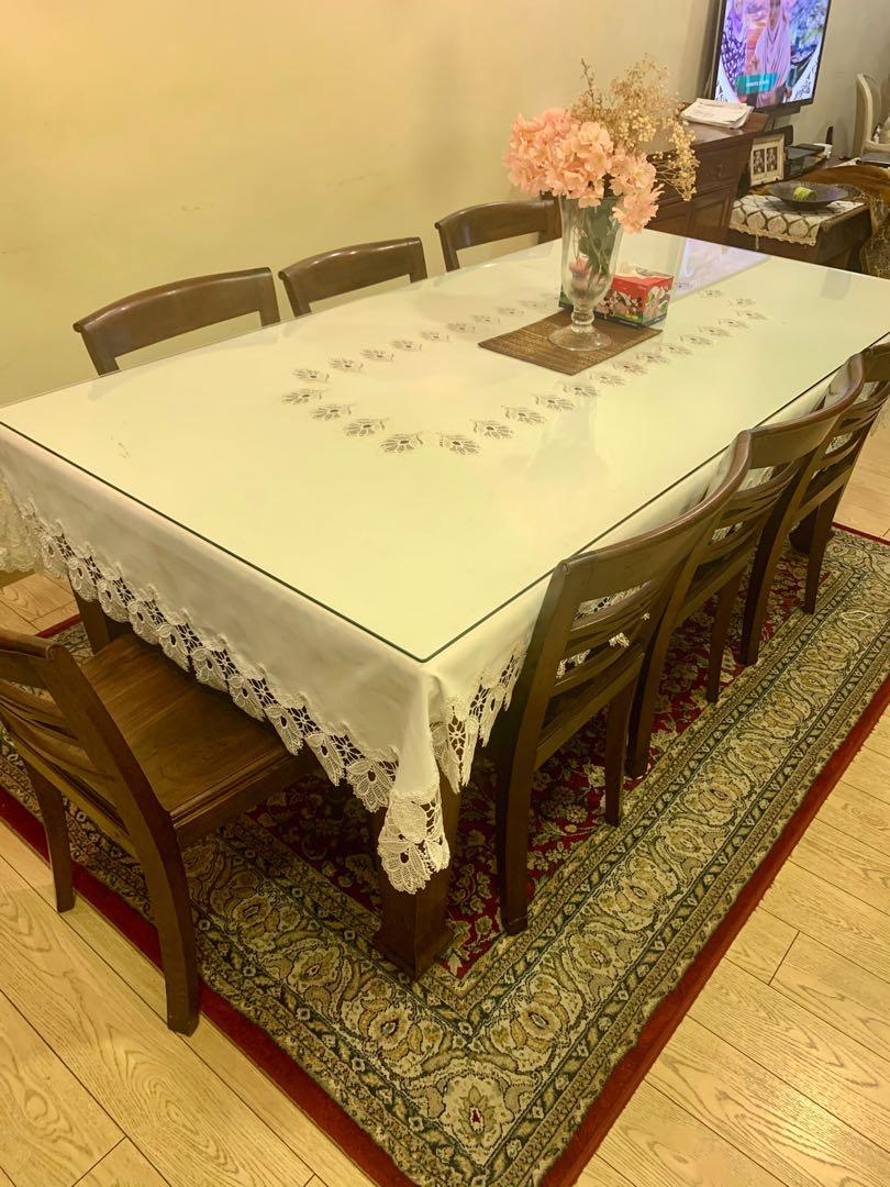 8 pax Dining Table, Furniture & Home Living, Furniture, Tables & Sets
