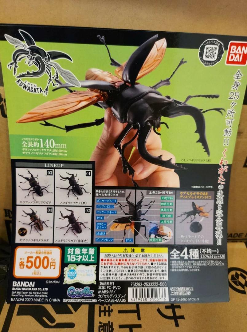 日本扭蛋Bandai Kuwagata Dangomushi 昆蟲秋形蟲獨角仙鍬形蟲bugs Aset 