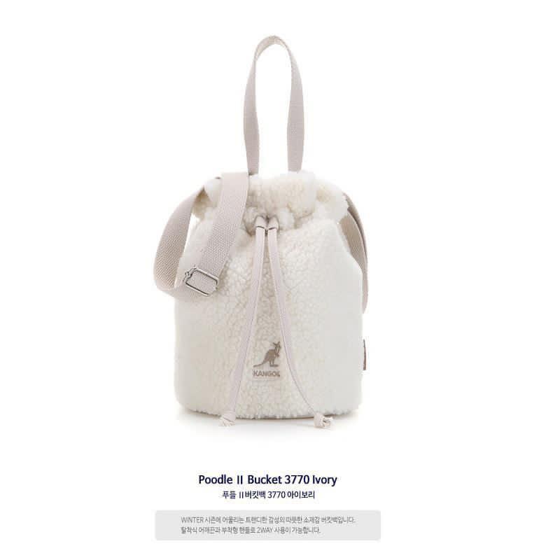 🇰🇷出口韓單可愛😍韓國Kangol poodle Bucket II 3770 毛毛水桶袋