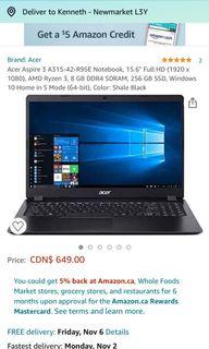 Acer aspire 3 amd 15.6 inch laptop