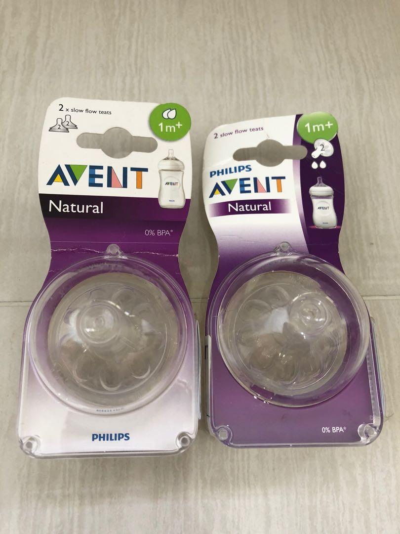 avent natural teat slow flow