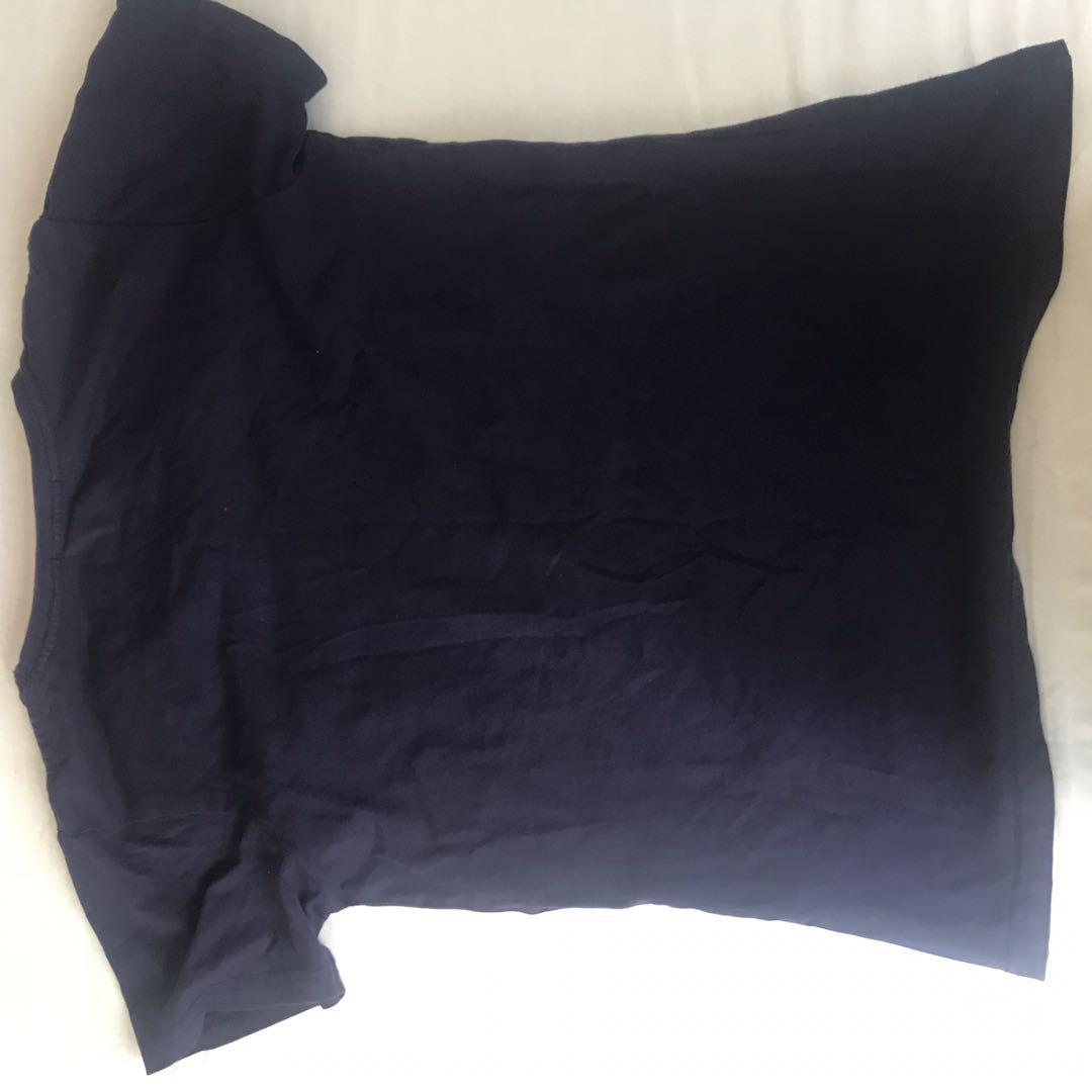 Basic tee (Category: Shirts) located in Singapore. Submitted by vanana (Listing ID 1046010066, Image 4). Description: Black basic tee size M Blue basic tee size L 2 for $4 Grab yours!!.
