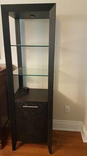 Black glass shelf