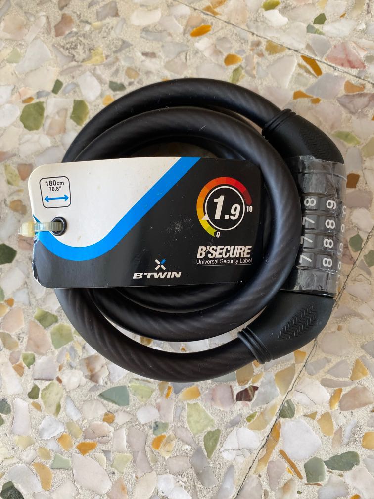 Btwin 300 number cable lock 180cm long
