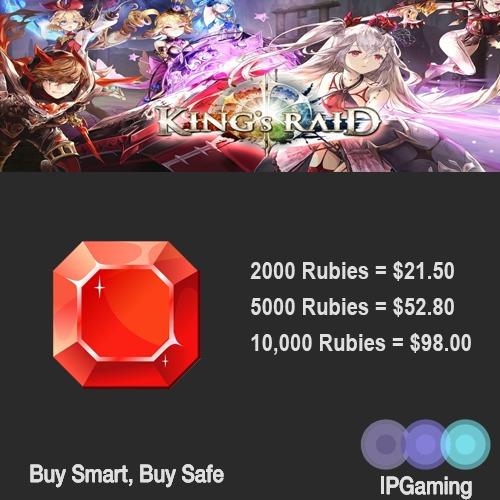 CHEAPEST] King's Raid Rubies / Pack, Video Gaming, Gaming ...