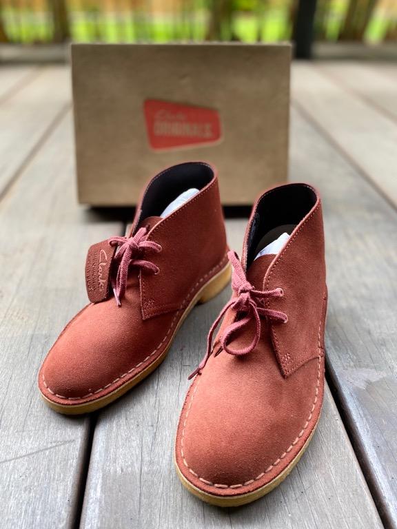 Clarks red ankle boots top