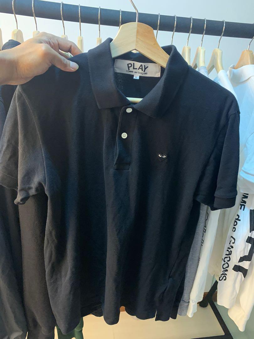 comme des garcons polo black