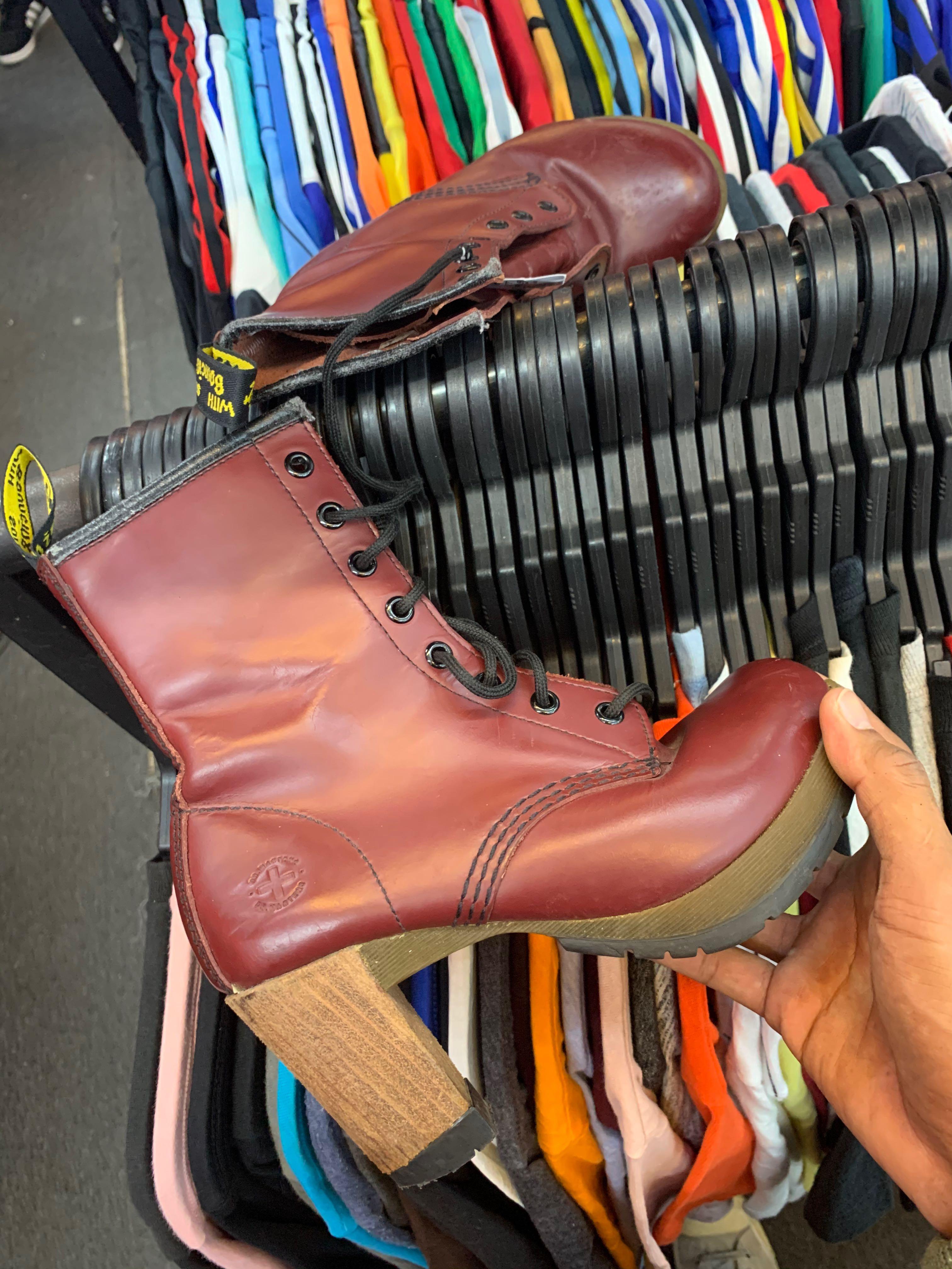 dr martens darcie red cherry boots