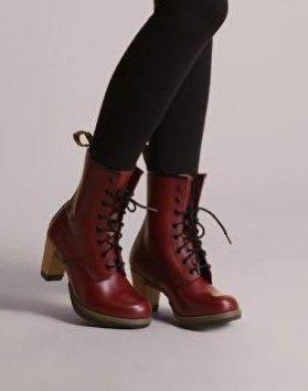 dr martens darcie red cherry boots Women s Fashion Footwear