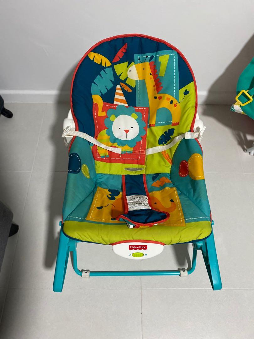 Fisher Price Rocker Dark Safari, Babies & Kids, Cots & Cribs on Carousell