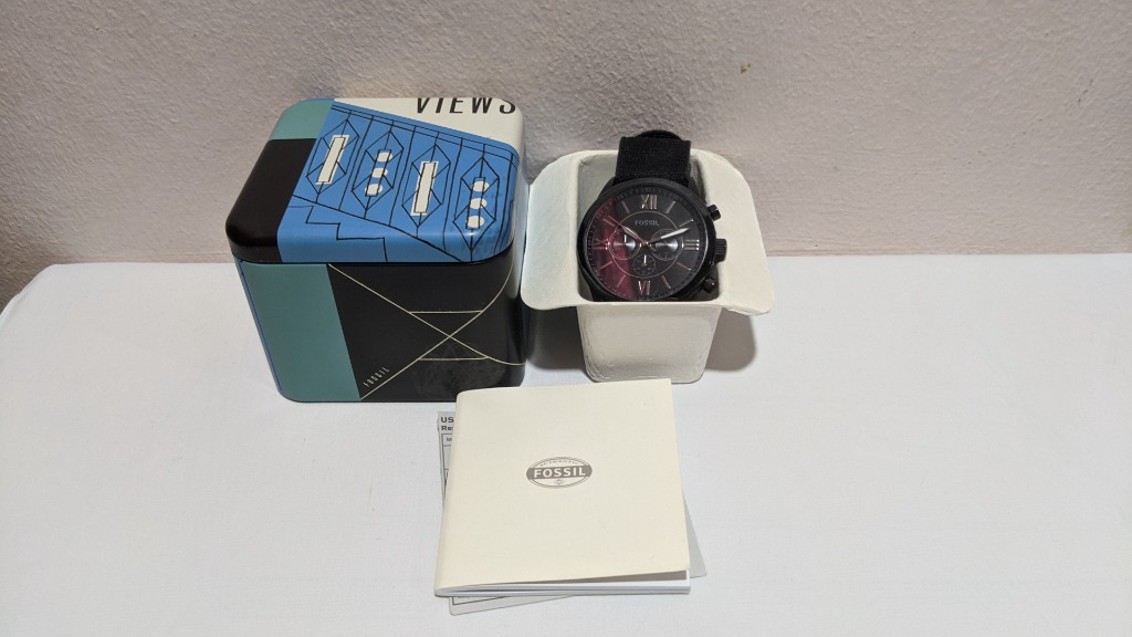 Fossil Flynn Chronograph Leather BQ1777 Men s Fashion Watches Accessories Watches on Carousell