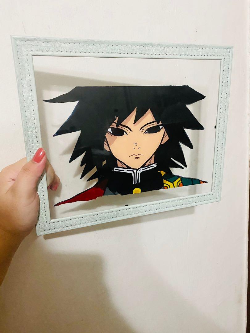 Giyuu Glass Art Painting Entertainment J Pop On Carousell