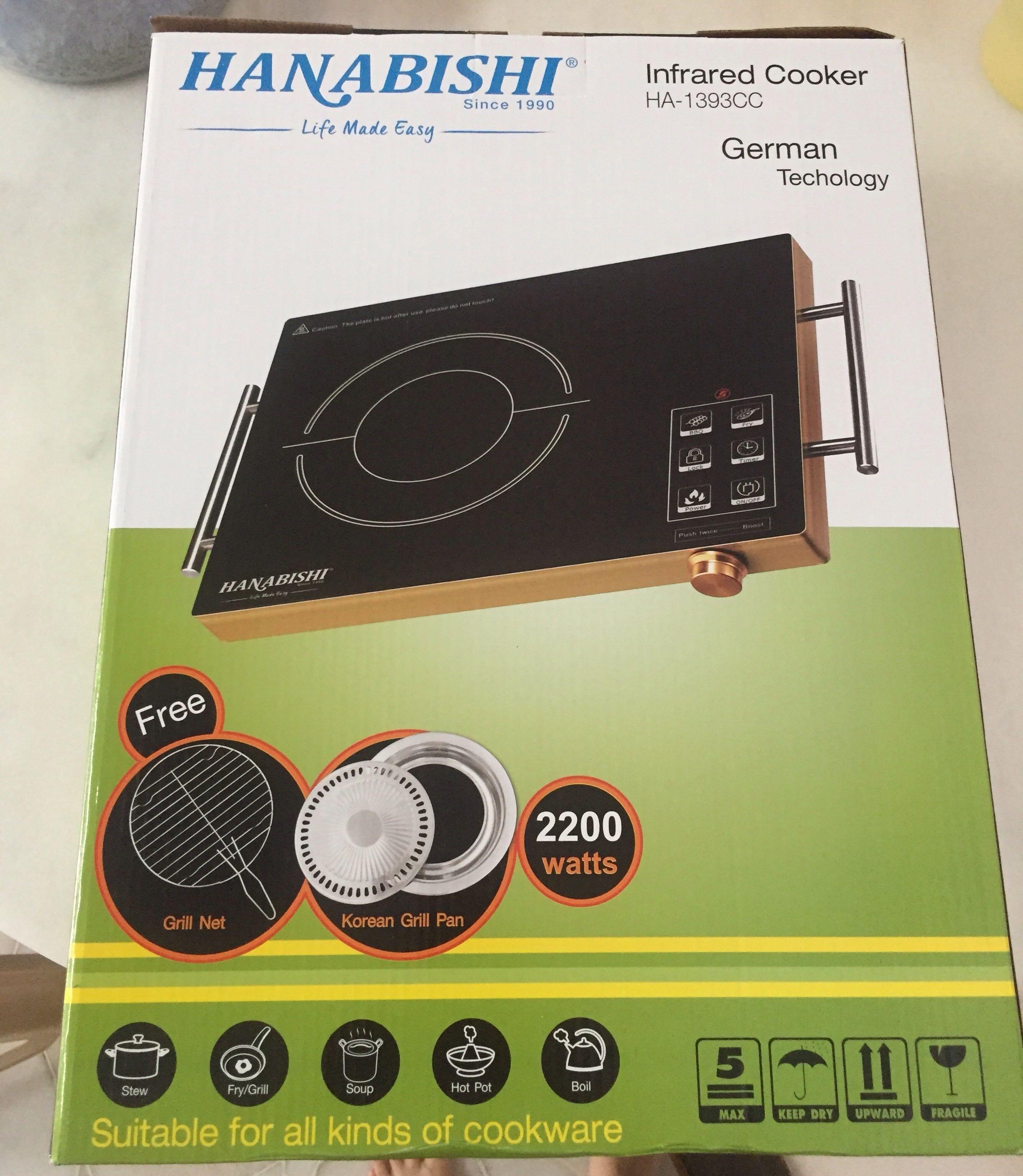 Hanabishi Infrared cooker, TV & Home Appliances, Kitchen Appliances ...
