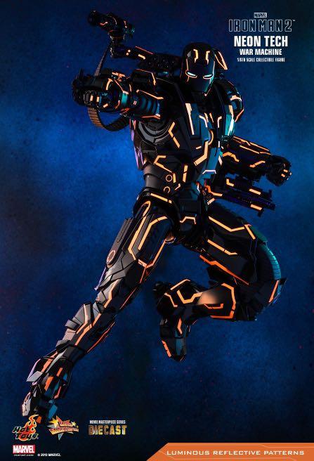 Hot Toys MMS553D35 Iron Man Neon Tech 3.0 War Machine Diecast