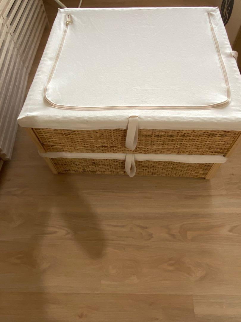 Wicker under store bed storage ikea