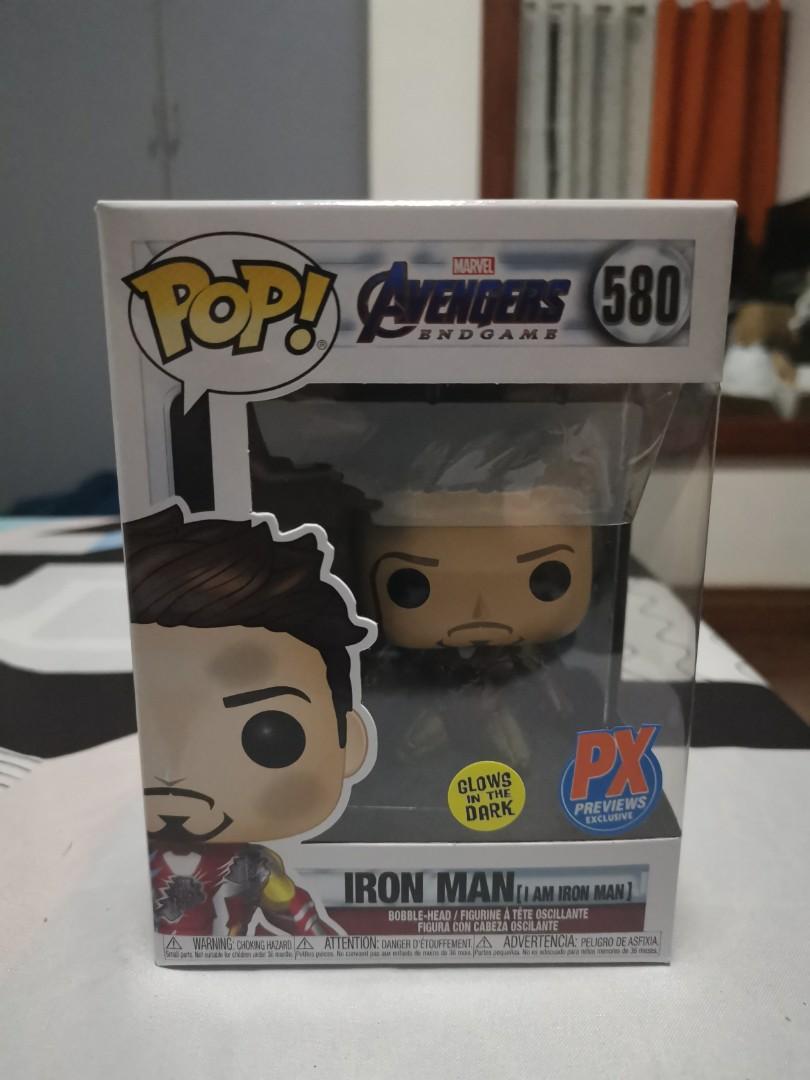 Iron Man I Am Ironman 580 Glow In Thr Dark Px Stickered Funko Pop Hobbies Toys Toys Games On Carousell