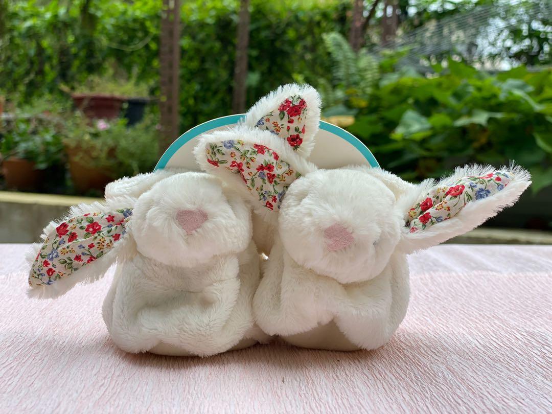 Jellycat Baby Booties Bashful Blossom Cream Bunny Booties