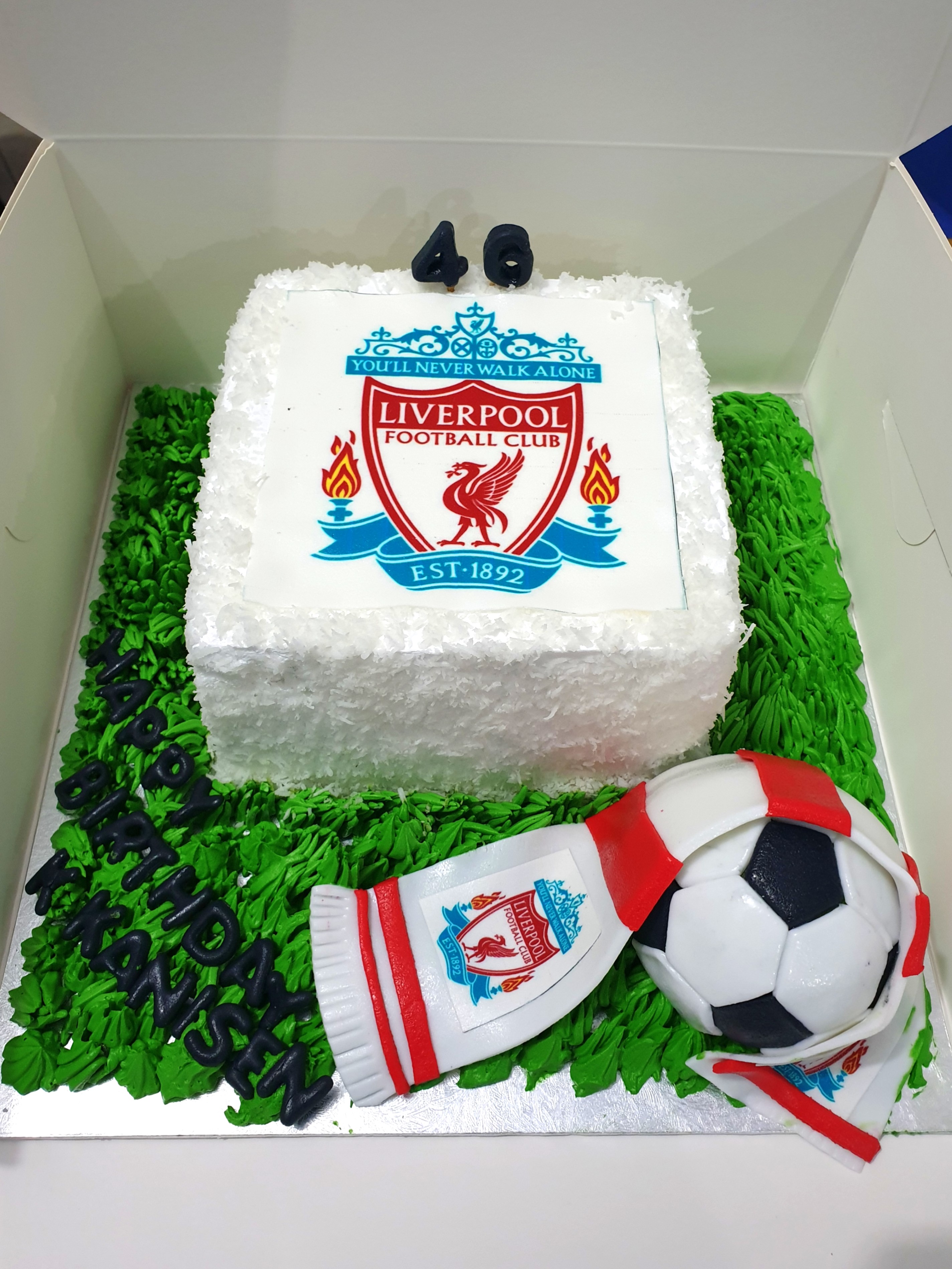 Liverpool FC / Edible image cake/ Birthday cake, Food & Drinks, Homemade  Bakes on Carousell