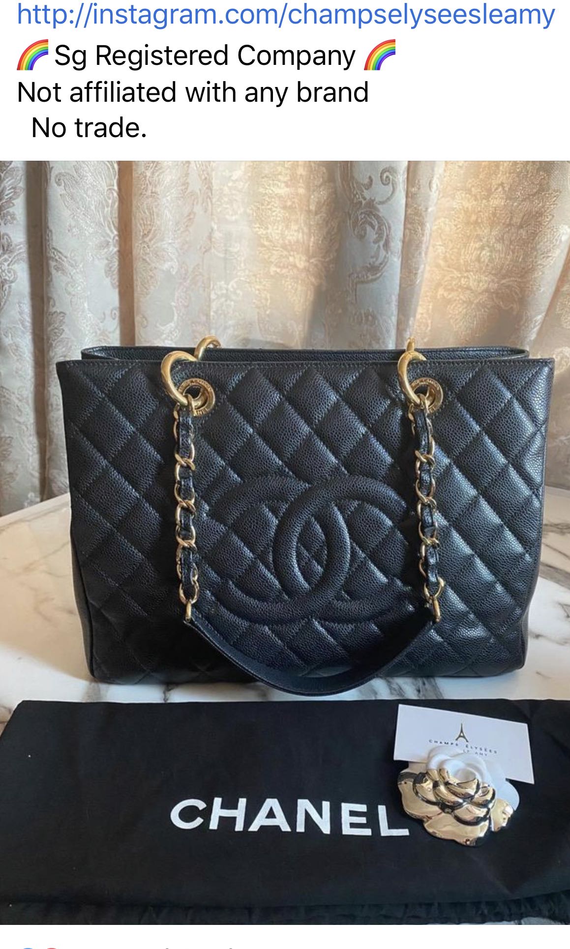 LN Chanel GST tote bag Luxury Bags Wallets on Carousell